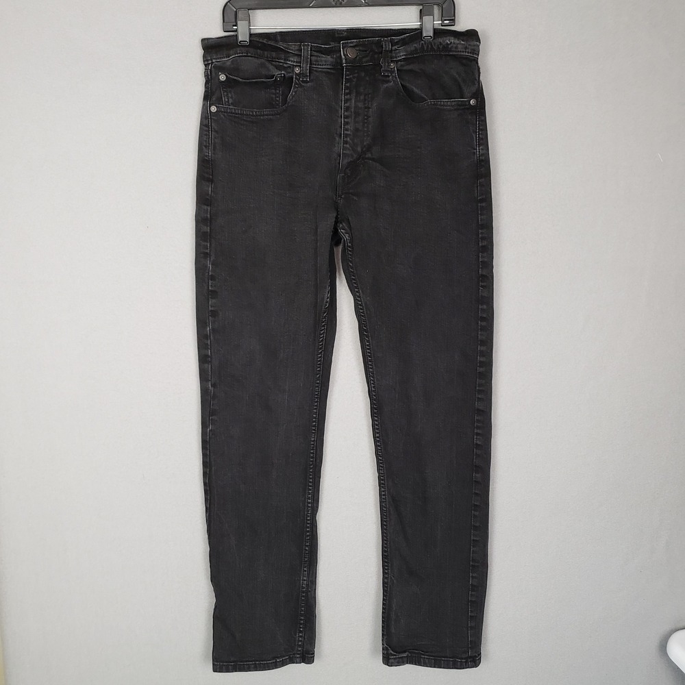 Levi's Men's Size 34x32 Skinny Jeans Black Denim‎ Stretchy Emo Grunge Punk Alt